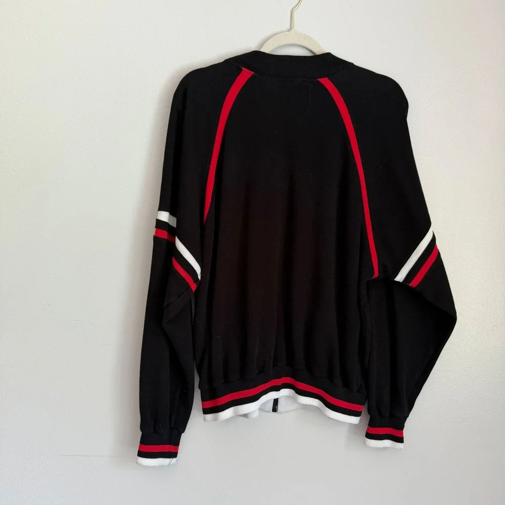 Vintage Christian Dior Monsieur Varsity Track Jacket Zip Up Mens XL Black Luxury